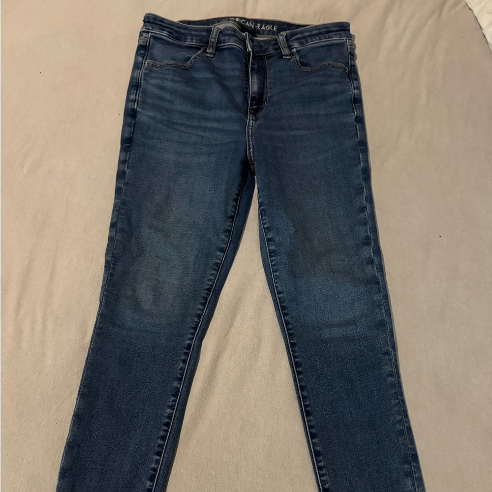 American Eagle Outfitters Women’s Blue High Rise Jegging Size 12 Short